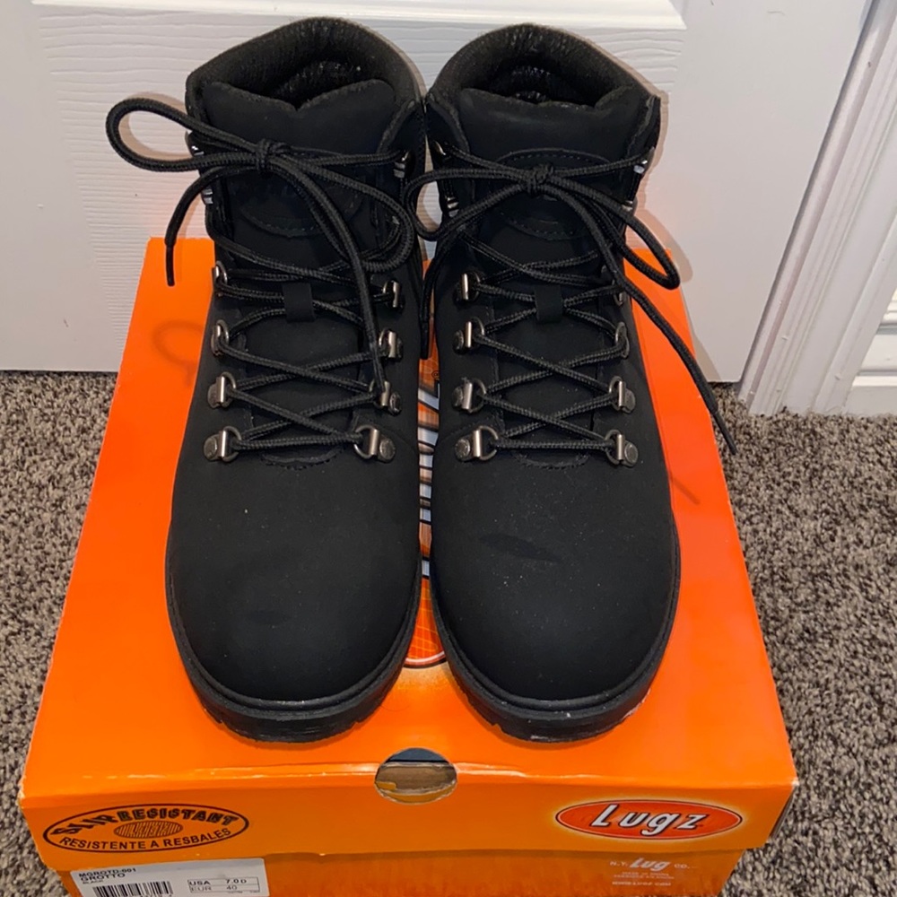 Lugz Grotto men’s black lace-up boots size 7